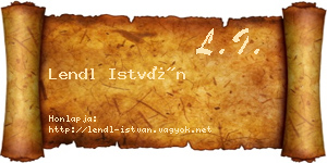 Lendl István névjegykártya