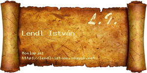 Lendl István névjegykártya